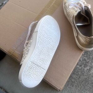 Michael Kors Gold Sneakers with Minimalist Design